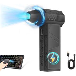 Portable Compressed Air Duster - 130,000RPM Electric Duster, 3 Gear Adjustable Jet Blower,Rechargeable Air Duster for Home,Car,Computer Keyboard