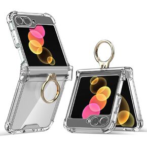 AICase for Samsung Galaxy Z Flip 5 Clear Case,Compatible with MagSafe Transparent Shockproof Protection Yellowing Resistant Magnetic Phone Case for Galaxy Z Flip 5 5G (2023)-Clear