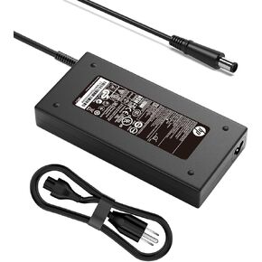 شاحن كمبيوتر محمول للألعاب 150 وات 19.5 فولت 7.7 أمبير مناسب لقاعدة HP Thunderbolt Dock 120W G2 2UK37AA G4 4J0A2AA G2 HSN-IX01، HP Envy DV4 DV6 DV7، OMEN/Pavilion 15 17 محول سلك الطاقة