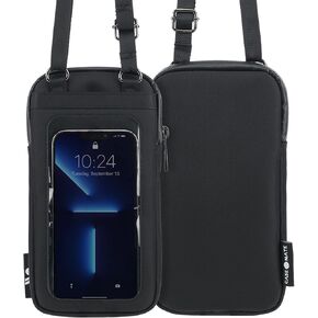 Case-Mate Crossbody Bags for Women - Sling, Shoulder Travel Bag w/Clear Phone Holder Pouch [Touchscreen Compatible] Adjustable Lanyard Strap for iPhone 15 Pro Max/ 14 Pro Max/ 13 Pro Max/ 12 - Black