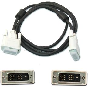 1 × كابل لوحة مسطحة LCD لشاشة الفيديو الرقمية ذكر DVI-D - بطول 6 أقدام و18 دبابيس