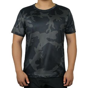 LOOGU Mens Camo Shirts, Camouflage T Shirt Hunting, Performance Shirts Crewneck Short Sleeve Tee for Men