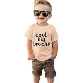 CM C&M WODRO Big Brother Shirt Toddler Baby Boy Cool Big Bro Club Letters Print T-Shirt Tees Kid Summer Short Sleeve Clothes