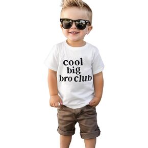 CM C&M WODRO Big Brother Shirt Toddler Baby Boy Cool Big Bro Club Letters Print T-Shirt Tees Kid Summer Short Sleeve Clothes