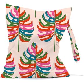 حقيبة مبللة مقاومة للماء، حفاضات قماشية قابلة لإعادة الاستخدام، حقيبة رطبة وجافة، حقيبة غسيل كبيرة للسفر، ملابس متسخة، بدلة استحمام، حقيبة تدريب لصالة الألعاب الرياضية، ملابس السباحة، اليوغا، السفر، حمام السباحة، الشاطئ (ديكور أوراق النخيل 8) in Kuwait