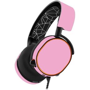 MightySkins Skin Compatible with SteelSeries Arctis 5 Gaming Headset - Solid Pink | Protective, Durable, and Unique Vinyl Decal wrap Cover | Easy to Apply, Remove, and Change Styles | Made in The USA