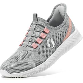STQ Slip Ins Womens Slip On Sneakers Hands Free Orthopedic Walking Shoes for Plantar Fasciitis Relief