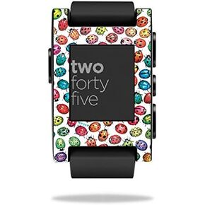 MightySkins Skin Compatible with Pebble Smart Watch – Color Bugs | Protective, Durable, and Unique Vinyl Decal wrap Cover | Easy to Apply, Remove, and Change Styles | Made in The USA