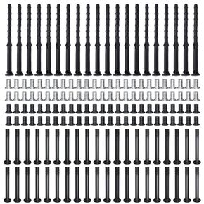 160Pcs PC Computer Case Cooling Fan Mount Screws Set, M5x10 Black and Silver Case Fan Mounting Screws and 65mm Soft Rubber Rivet, Laptops Computer Screw Kit