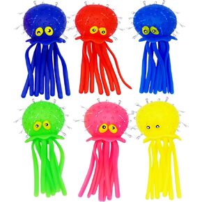 Octopus Water Balls 6 Pack Pool Toys for Kids Sensory Octopus Water Bomb Splash Balls, Toddler Bath Toy, Swimming Pool Floating Swim Toys by 4E's Novelty