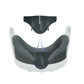 NUHFUFA 2 PCS VR Headset Soft Nose Pad Fits for Quest 3, Anti-Leakage Light Protective Nose Guard Silicone Blackout Cover Cushion VR Accessories