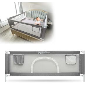 Bed Rail for Toddlers,72"/182cm Baby Bed Rail Guard,Upgrade Adjustable Kids Bed Rail,Universal Safety Baby Bed Side Rail Guard for Twin,Full,Queen,King,Cal King Size.