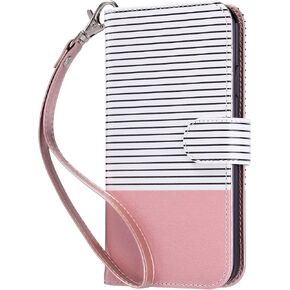 ULAK Wallet Case for iPhone 11 with Card Slots [RFID Blocking], Rose Gold in Kuwait