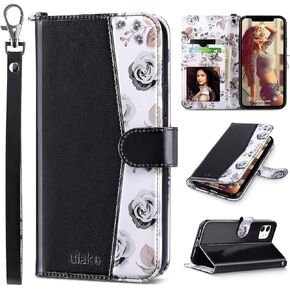 ULAK Compatible with iPhone 11 Wallet Case for Women, Premium PU Leather Folio Flip Case with Card Holders Kickstand, Folio Purse Purse Cover for iPhone 11 6.1 inch, Rose Gold