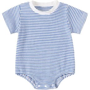 Baby Bubble Romper Summer Unisex Boy Girl Clothes Outfit Newborn Spring Waffle Cotton Infant Short Sleeve Bodysuit