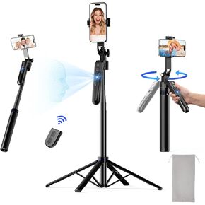 NEMOVA 68'' Auto Face Tracking Tripod for iPhone, 360° Rotation Phone Tripod with Wireless Remote and Phone Holder, Selfie Stick Tripod for Android Phone, Applied to YouTube, Tiktok, Facetime