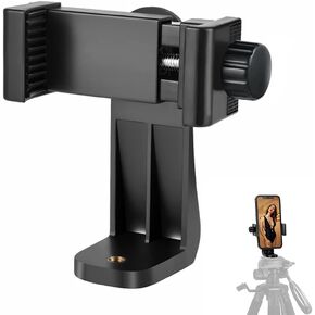Phone Tripod Mount Adapter/Universal Tripod Cell Phone Holder, Fits Any Smartphone, 1/4" Standard Screw, Rotating Vertical and Horizontal, Compatible with iPhone, Samsung, Selfie Stick, Monopod