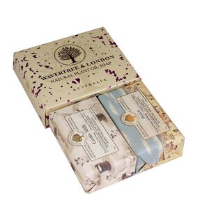 Wavertree & London Duo Gift Box (2 Bars) - 7oz Goats Milk and Beach Scented Moisturizing Triple Milled Natural Soap Bars - Pure Plant Oil Soap Bars for All Skin Types