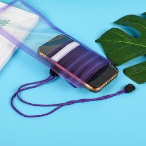 Triple Seal Splash Swim and Deep Diving Waterproof Shower Phone Pouch Cover is Designed for Complete Waterproof Protection Swimming Case Snorkelling Snorkel Cover Purple