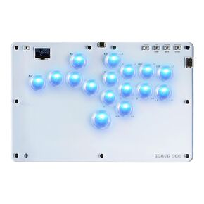 Sehawei Arcade Stick R16 وحدة تحكم Arcade بجميع الأزرار 16 مفتاحًا للكمبيوتر/Ps3/Ps4/Switch/Steam، عصا القتال لألعاب القتال مع وظائف RGB وTurbo المخصصة والمبادلة الساخنة