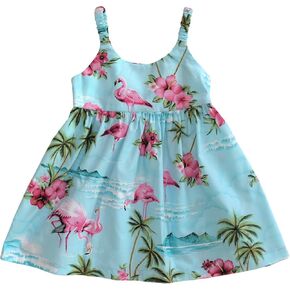 RJC Baby Girl's Flamingo Paradise Hawaiian Bungee Dress