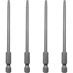 10Pcs Torx Screwdriver Bit Set,1/4 Inch Hex Shank T25 Magnetic S2 Steel 100mm Length Torx Bit Set(T25), Silver