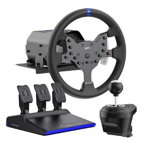 PXN V99 Force Feedback Gaming Steering Wheel Xbox PC,270/900 Degree Racing Wheel with 3-Pedals and Shifter Bundle for PC,PS4,PS5, Xbox One, Xbox Series X/S