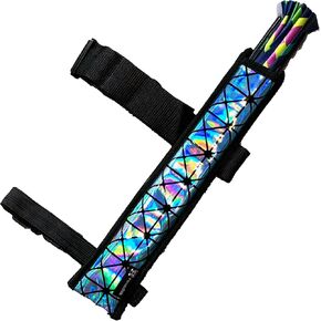 Vers Murse Cell Phone Bag Fan Holster Fanny Pack with Arm/Leg Band, Buckled Zippers and Hidden Zipper Pocket for Music Raves and Circuit Parties (BLUE Fan Holster + Waist Belt)