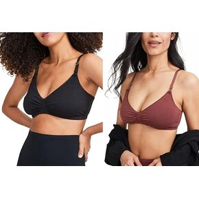 HATCH Everyday Nursing Bra - Breastfeeding Nursing Clip Down Maternity Bra - Premium Cotton - Adjustable Wireless Comfort with One Handed Nursing Clasp - J Hook for Optional Racerback -L