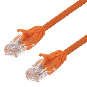 NavePoint Patch Cable, CAT5e, UTP, 24AWG/7 * 0.18 MM, 2 Ft, 10 pack, Orange