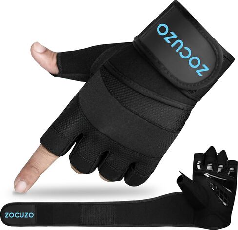 Gym Weight Lifting Padded Workout Gloves for Men and Women, Full Palm Protection & Extra Grips for Powerlifting, Exercise, Training, Fitness, Pull-up in Saudi Arabia