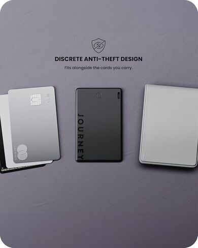 بطاقة JOURNEY LOC8 Finder - محدد موقع المحفظة الآمن مع عمر بطارية طويل وتتبع مسموع، تصميم منفصل مضاد للسرقة، هيكل رفيع بشكل ملحوظ، يعمل مع تطبيق Find My من Apple. in Kuwait