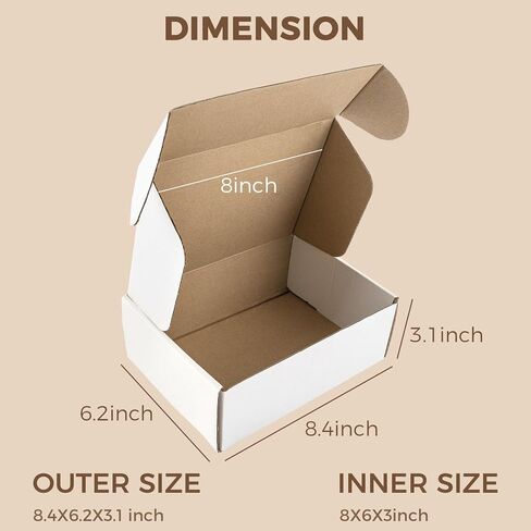 Golden State Art, 6x4x2 inches Shipping Boxes Pack of 26, Brown Corrugated Cardboard Boxes for Mailing Packing Literature Mailer in Saudi Arabia