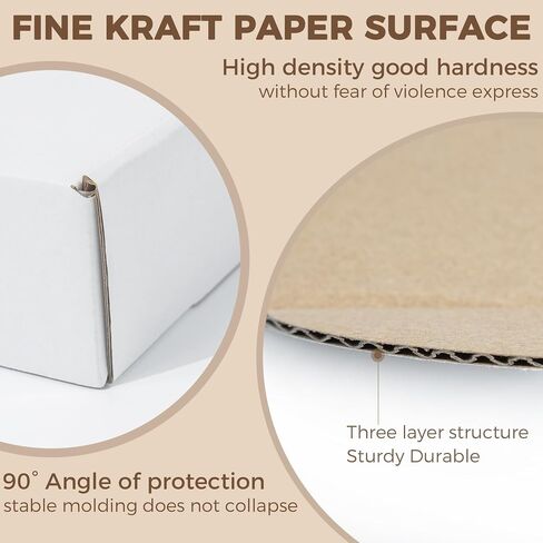 Golden State Art, 6x4x2 inches Shipping Boxes Pack of 26, Brown Corrugated Cardboard Boxes for Mailing Packing Literature Mailer in Saudi Arabia