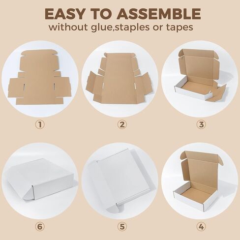 Golden State Art, 6x4x2 inches Shipping Boxes Pack of 26, Brown Corrugated Cardboard Boxes for Mailing Packing Literature Mailer in Saudi Arabia
