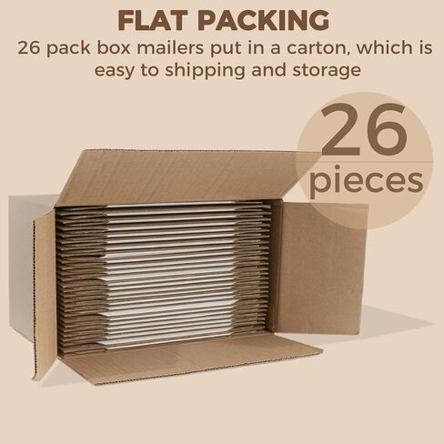 Golden State Art, 6x4x2 inches Shipping Boxes Pack of 26, Brown Corrugated Cardboard Boxes for Mailing Packing Literature Mailer in Saudi Arabia