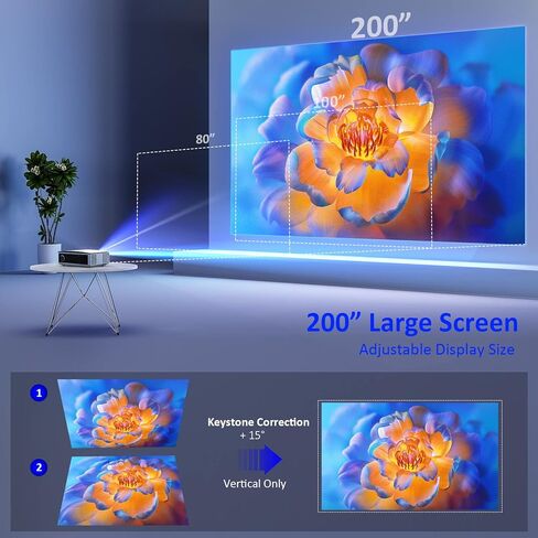NexiGo PJ40 (Gen 3) Projector with WiFi and Bluetooth, D65 Calibrated, Native 1080P, 4K Supported, Projector for Outdoor Movies, 20W Speakers, Home Theater, Compatible w/TV Stick,iOS,Android (Renewed) in Saudi Arabia