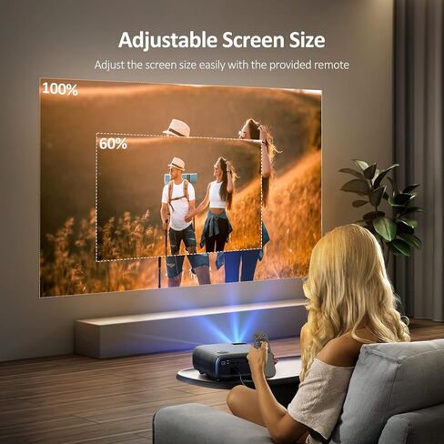 NexiGo PJ40 (Gen 3) Projector with WiFi and Bluetooth, D65 Calibrated, Native 1080P, 4K Supported, Projector for Outdoor Movies, 20W Speakers, Home Theater, Compatible w/TV Stick,iOS,Android (Renewed) in Saudi Arabia