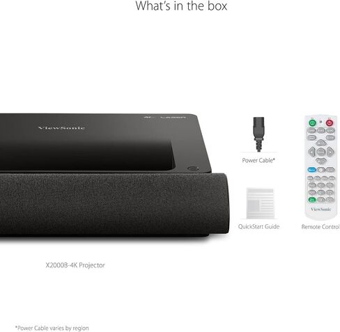 ViewSonic X2000B-4K Ultra Short Throw 4K UHD Laser Projector with 2000 Lumens, Wi-Fi Connectivity, Cinematic Colors, Dolby and DTS Soundtracks Support for Home Theater in Saudi Arabia