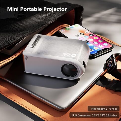 جهاز عرض WiFi صغير لجهاز iPhone، جهاز عرض محمول خارجي يدعم 1080P مع مزامنة شاشة الهاتف الذكي، جهاز عرض أفلام للمسرح المنزلي متوافق مع iOS/Android/PC/TV Stick، وHDMI/USB in Saudi Arabia