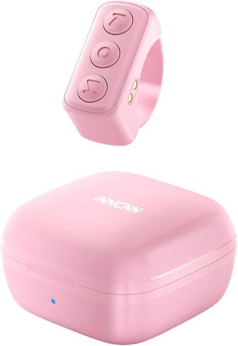 Remote Scrolling Ring for TikTok, Page Turner for Kindle App on iPad iPhone, Scroller Remote for TIK Tok, Camera Shutter Remote Control for iOS, Android - Matte Pink in Saudi Arabia