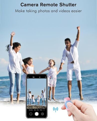 Remote Scrolling Ring for TikTok, Page Turner for Kindle App on iPad iPhone, Scroller Remote for TIK Tok, Camera Shutter Remote Control for iOS, Android - Matte Pink in Saudi Arabia