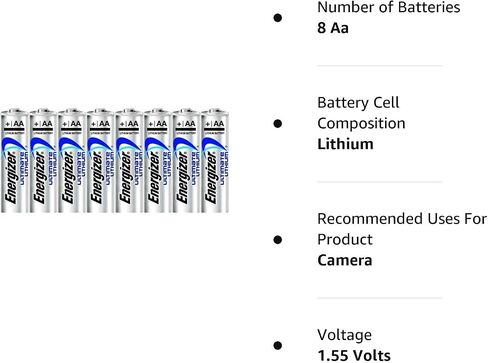 Energizer Ultimate Lithium AA Batteries (8-Pack) in Economical Bulk Packaging in Saudi Arabia