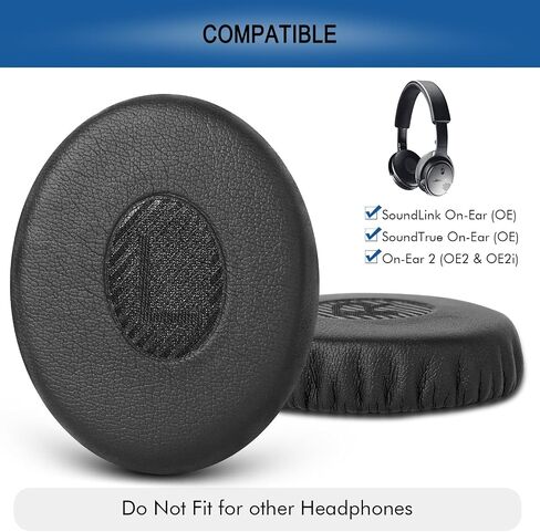 Ear Pads Replacement for Bose On-Ear 2 Headphones, GVOEARS Ear Cushion Pad for Bose OE2 / OE2i / SoundTrue On-Ear/SoundLink On-Ear Wireless Headphones, Durable & Longer Lasting (Black Pad) in Saudi Arabia