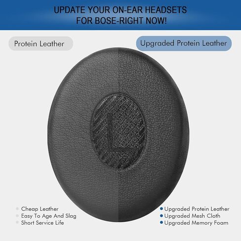 Ear Pads Replacement for Bose On-Ear 2 Headphones, GVOEARS Ear Cushion Pad for Bose OE2 / OE2i / SoundTrue On-Ear/SoundLink On-Ear Wireless Headphones, Durable & Longer Lasting (Black Pad) in Saudi Arabia