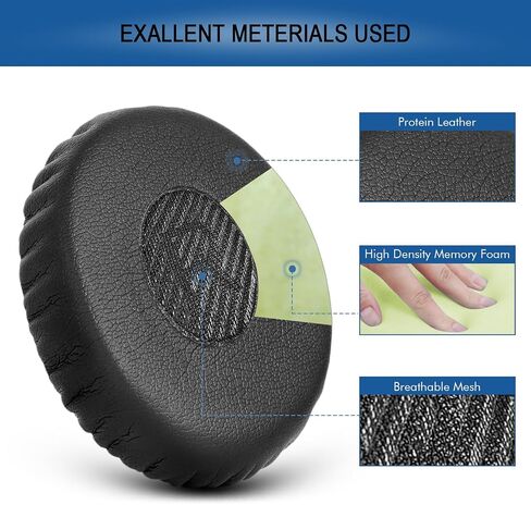 Ear Pads Replacement for Bose On-Ear 2 Headphones, GVOEARS Ear Cushion Pad for Bose OE2 / OE2i / SoundTrue On-Ear/SoundLink On-Ear Wireless Headphones, Durable & Longer Lasting (Black Pad) in Saudi Arabia