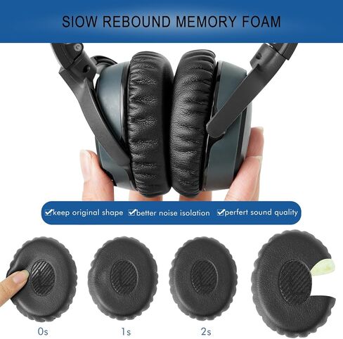 Ear Pads Replacement for Bose On-Ear 2 Headphones, GVOEARS Ear Cushion Pad for Bose OE2 / OE2i / SoundTrue On-Ear/SoundLink On-Ear Wireless Headphones, Durable & Longer Lasting (Black Pad) in Saudi Arabia