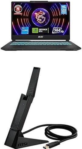 MSI Cyborg 15 Gaming Laptop: Intel Core i5-12450H GeForce RTX 2050, 15.6" FHD, 144Hz, 16GB DDR5, 512GB NVMe SSD, Type-C USB 3.2 Gen 1, Cooler Boost 5, Win 11 Home: Black A12UCX-276US in Saudi Arabia
