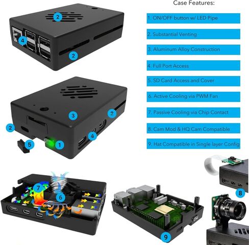 Vilros Raspberry Pi 5 Starter Kit MAX – Official 8GB RAM Pi 5 Board, 128GB Preloaded Micro SD, Case, Power Supply & Cooling – Complete Plug-and-Play Kit for Beginners & Advanced Users in Kuwait