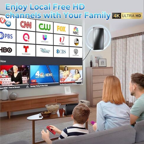 900+ Miles Range TV Antenna, Digital TV Antenna Indoor for Smart TV and Old TVs, Portable HD Antenna Indoor Outdoor with Amplifier and Signal Booster, Support 4K 1080p - 30ft Coax Cable in Saudi Arabia